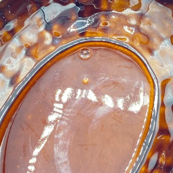 Vintage Portmeirion (?) Ceramic Hen on Nest w/2 Chicks Size 3-Medium MCM Brown - Picture 13 of 13